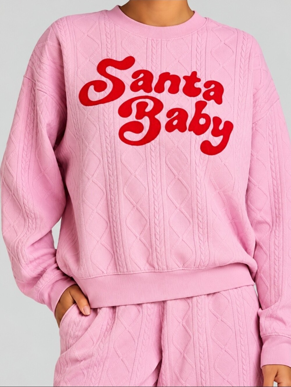 Grayson Threads Women's Santa Baby Graphic Sweatshirt Size M